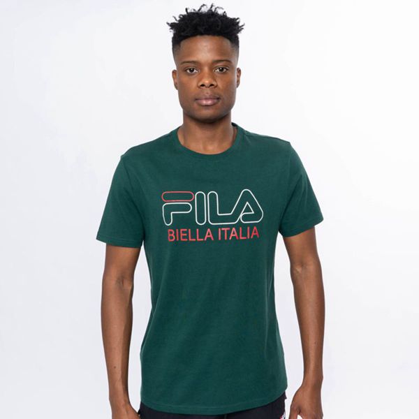 Camisetas Fila Homem Verdes - Fila Biella En Portugal,RSAB-68402